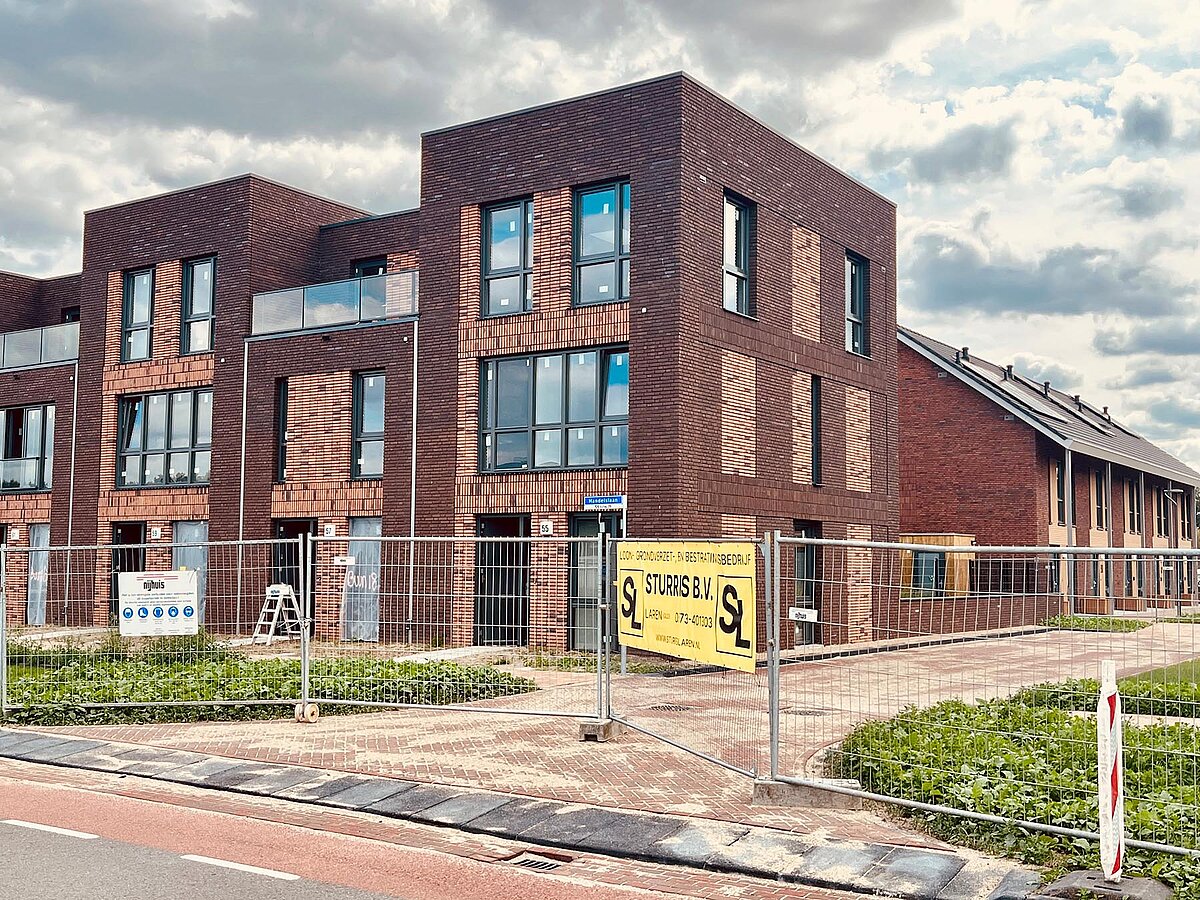 foto van een hoekwoning van het nieuwe gedeelte