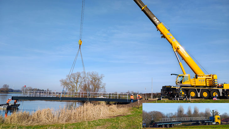 Nieuwe aanlegsteiger voor fiets-voetveer Dommerholt